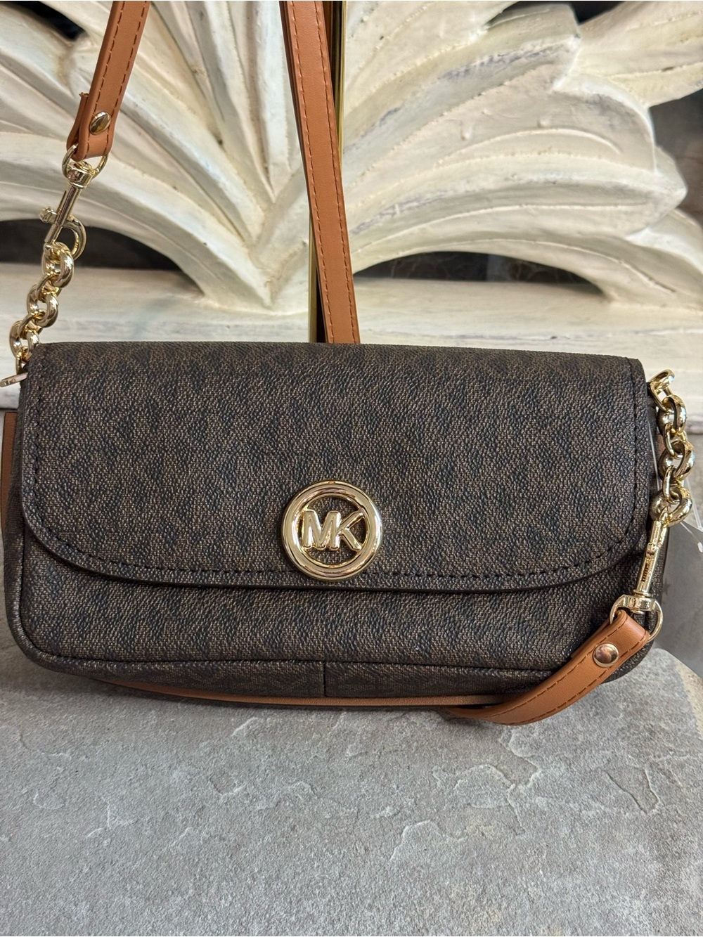 Michael Kors Brown Logo Crossbody Shoulder Bag NWT
